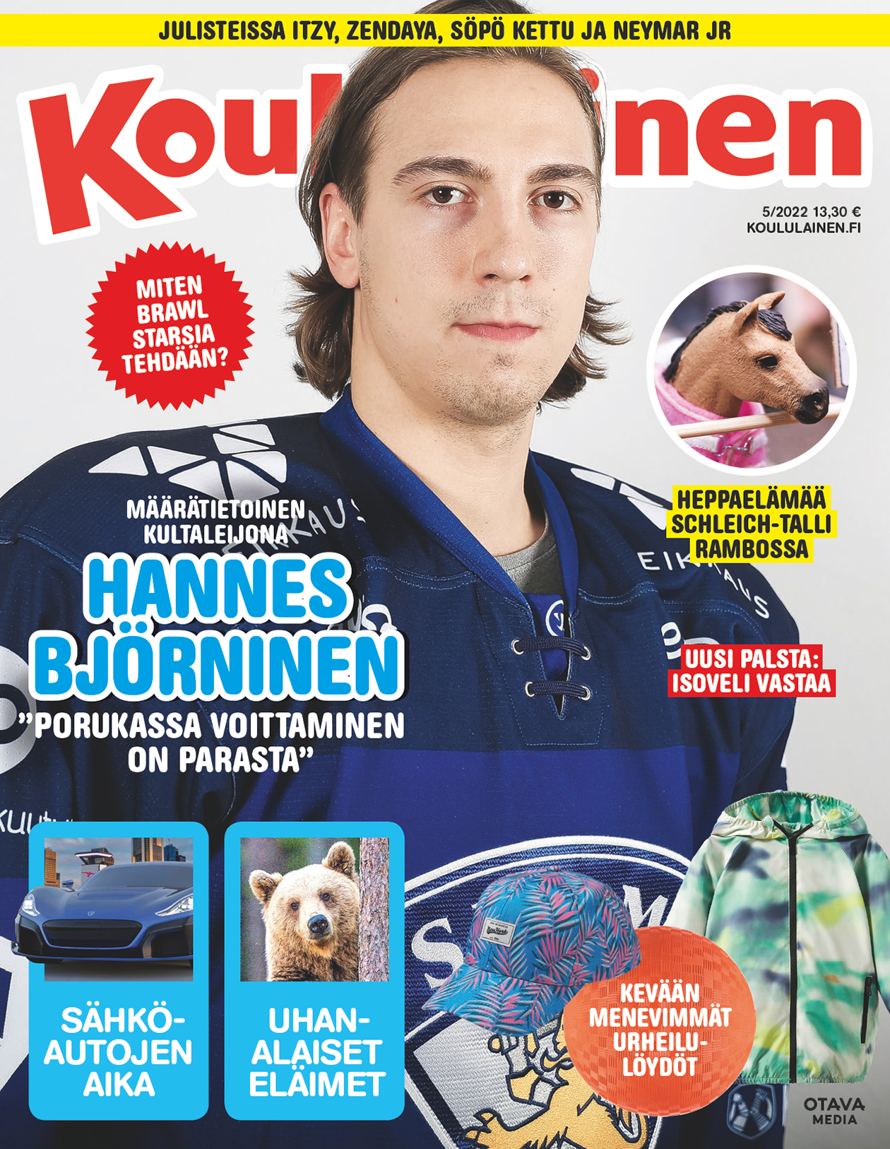 Koululaisen toukokuun numeron kannessa on jääkiekkoilija Hannes Björninen.