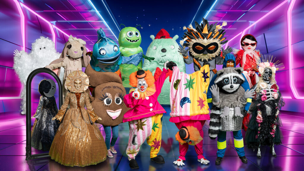 Masked Singer Suomi, ,kausi 6, promo, hahmot, huisku, raasu, kalakukko, toukka, minttu, tähkä, tikkari, yö ja päivä, kakka, pellet, pesukarhu, luuranko